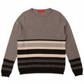 Maglione da donna con scollo a barca Perte by Krizia UK 14 Grigio medio a righe