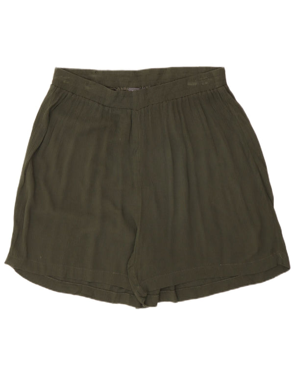 Marks & Spencer Womens Autograph Casual Shorts UK 16 Large W32 Khaki