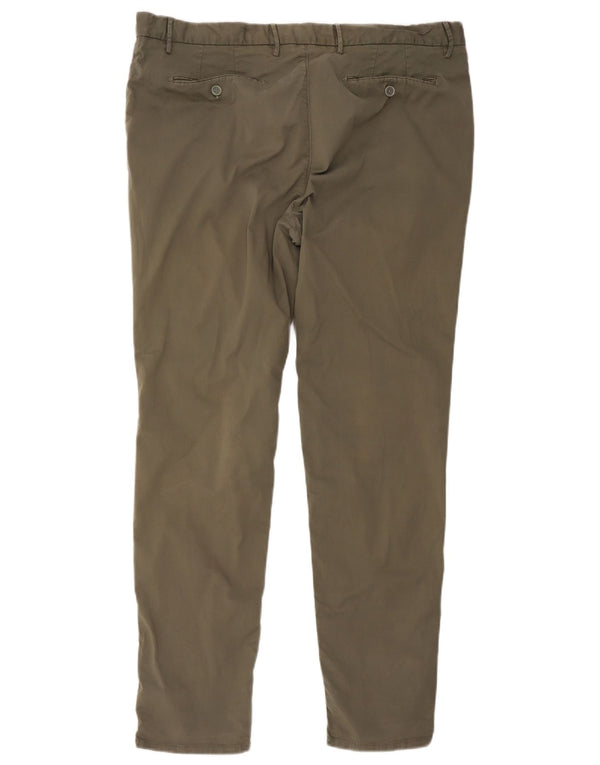 Pantaloni chino slim da uomo Massimo Dutti EU 50 2XL W40 L30 cotone kaki