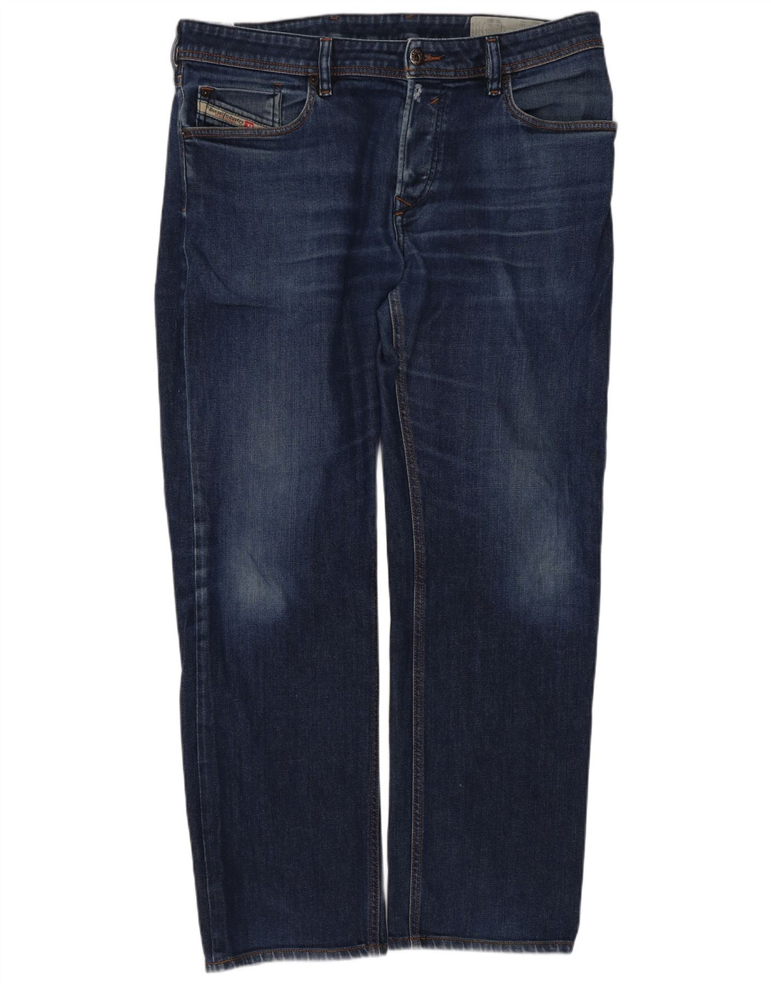 Jeans dritti regolari Waykee da uomo Diesel W34 L28 cotone blu