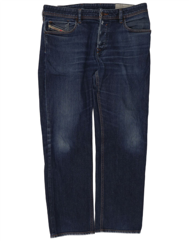 Jeans dritti regolari Waykee da uomo Diesel W34 L28 cotone blu