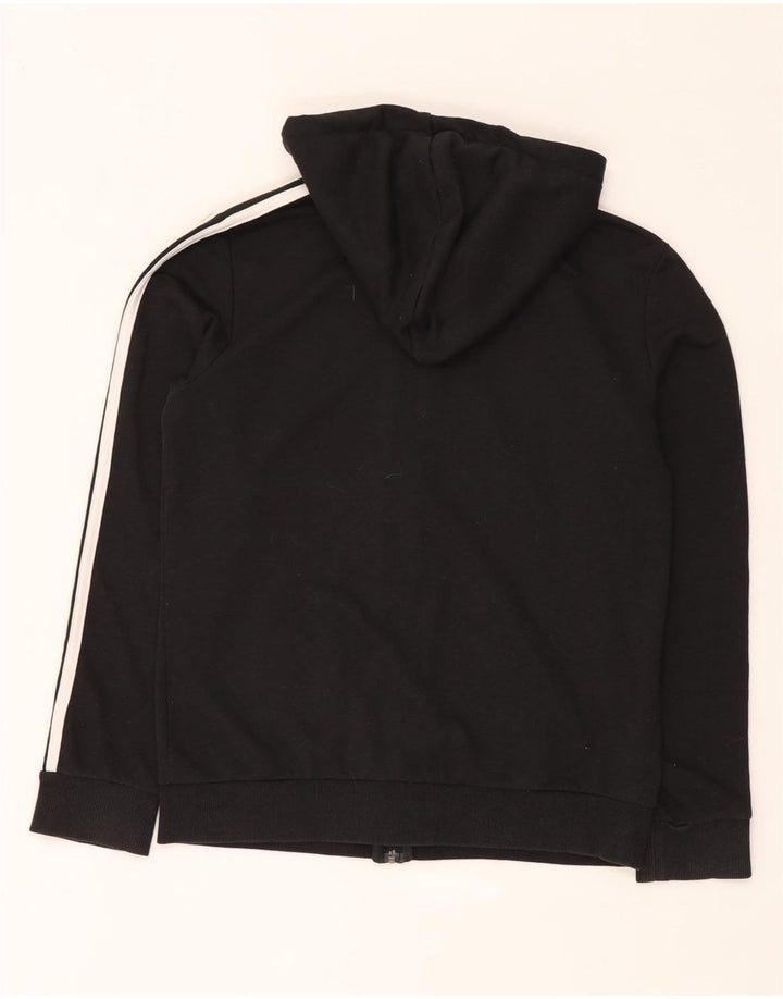 Maglione con cappuccio e zip da donna Adidas UK 12/14 Cotone nero medio
