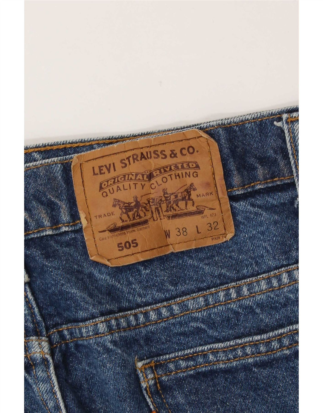Levi's Uomo 505 Jeans dritti W38 L30 Blu