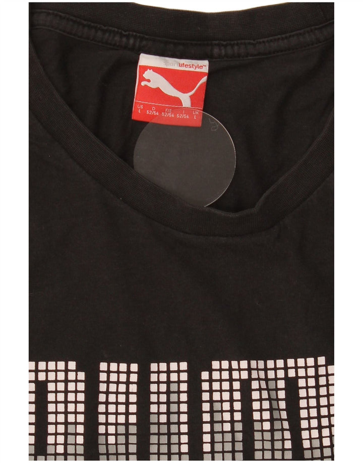 T-shirt grafica PUMA da uomo grande nera