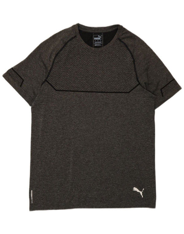 T-shirt da uomo Puma Top in poliestere grigio medio