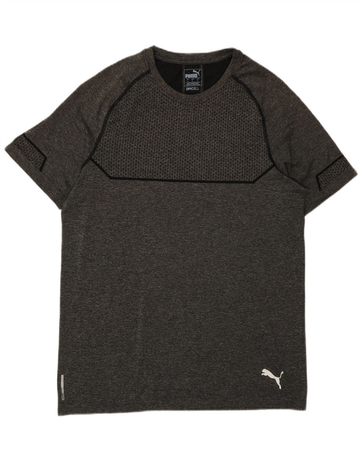 T-shirt da uomo Puma Top in poliestere grigio medio