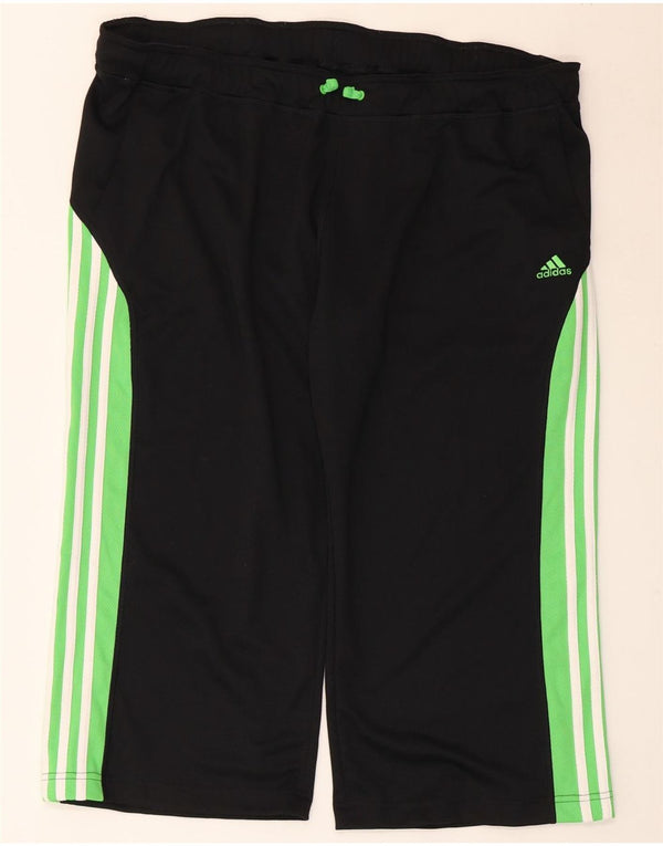 Pantaloni da tuta Adidas Capri da donna UK 22 3XL Nero Colourblock