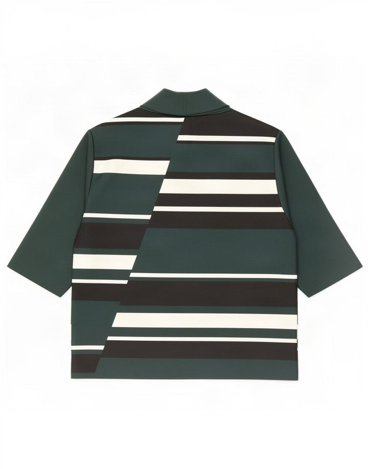 Top in camicetta da donna Zara UK 12 Poliestere color block verde medio