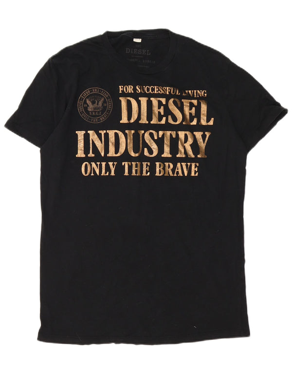 T-shirt grafica da uomo Diesel Top nera media