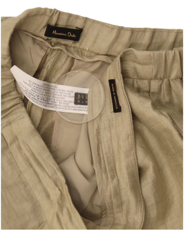 Pantaloni chino dritti da donna Massimo Dutti EU 40 medio W30 L28 Beige