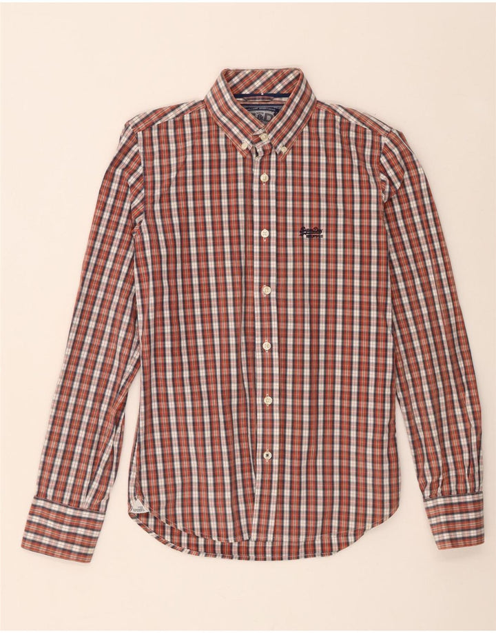 Camicia da uomo Superdry in cotone a quadri multicolore medio