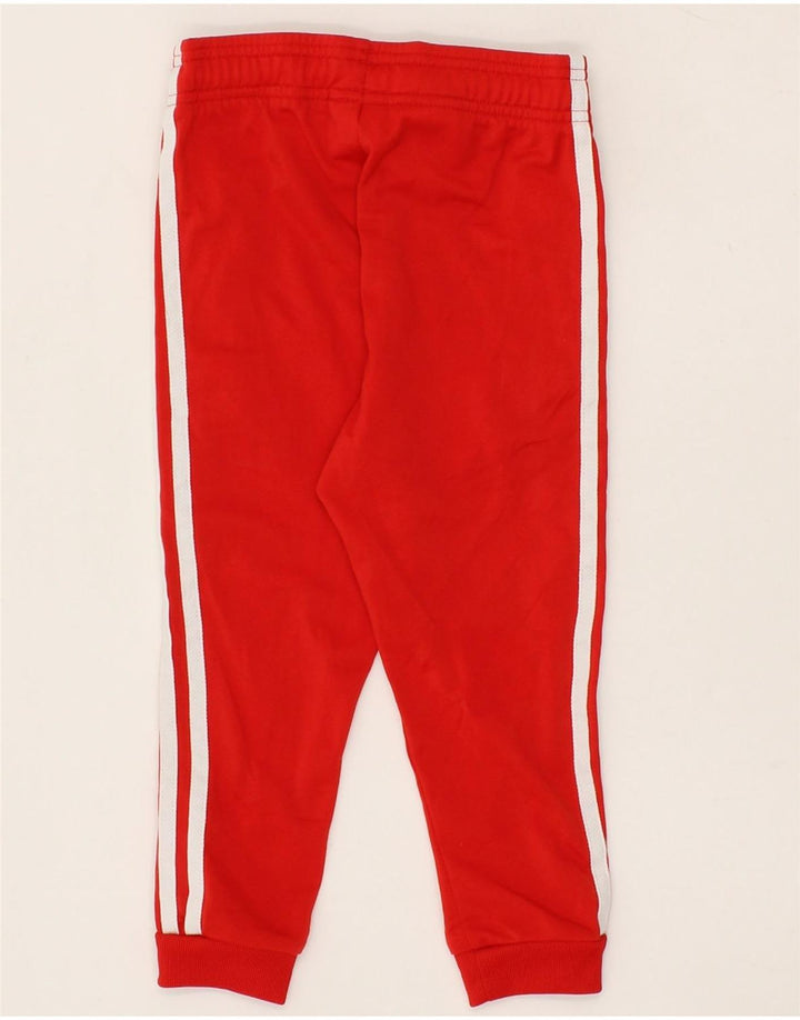 ADIDAS Boys Tracksuit Trousers Joggers 3-4 Years  Red Polyester Vintage Adidas and Second-Hand Adidas from Messina Hembry 