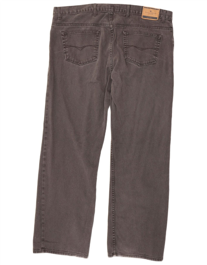 Jeans dritti da uomo Marks & Spencer blu Harbour W42 L31 cotone grigio