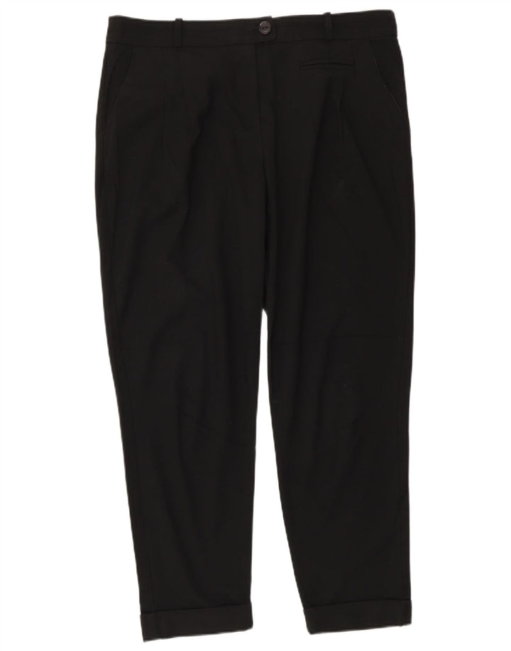 Pantaloni corti affusolati da donna Zara EU 40 medi W30 L25 poliestere nero