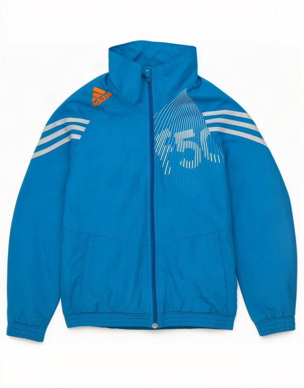 Giacca da ginnastica Adidas F50 Graphic da ragazzo 11-12 anni in poliestere blu