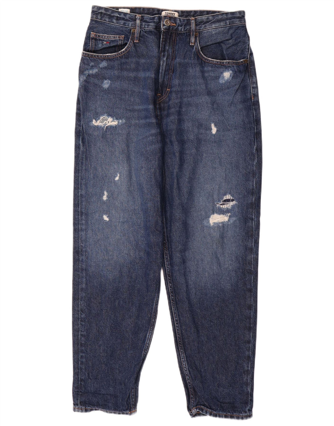 Jeans affusolati a vita alta affusolati da donna Tommy Hilfiger W29 L27 Blu