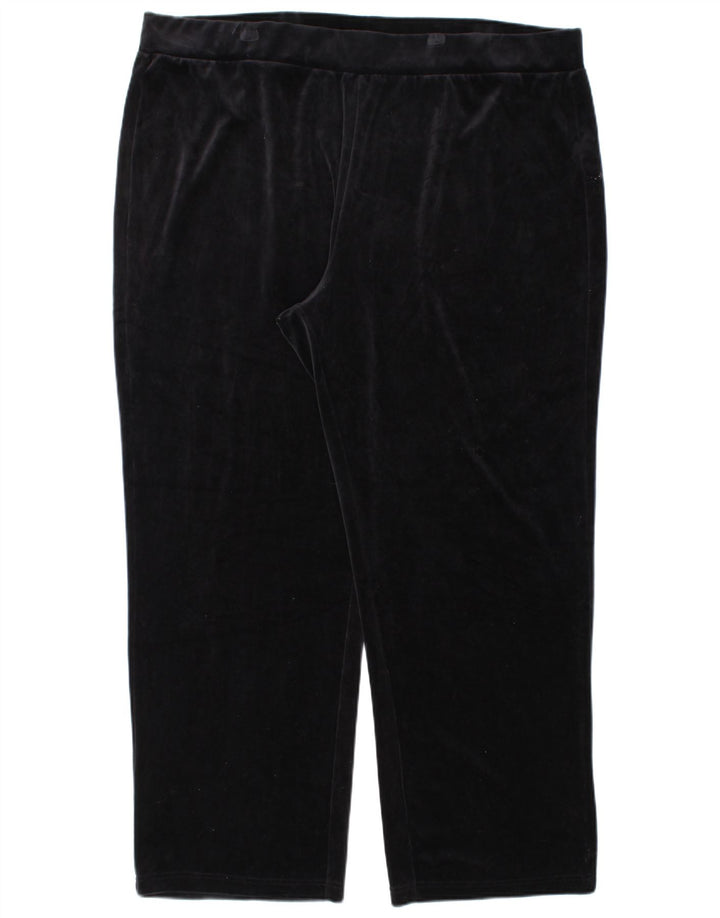 Pantaloni da tuta in velluto da donna RALPH LAUREN UK 22 3XL Cotone nero