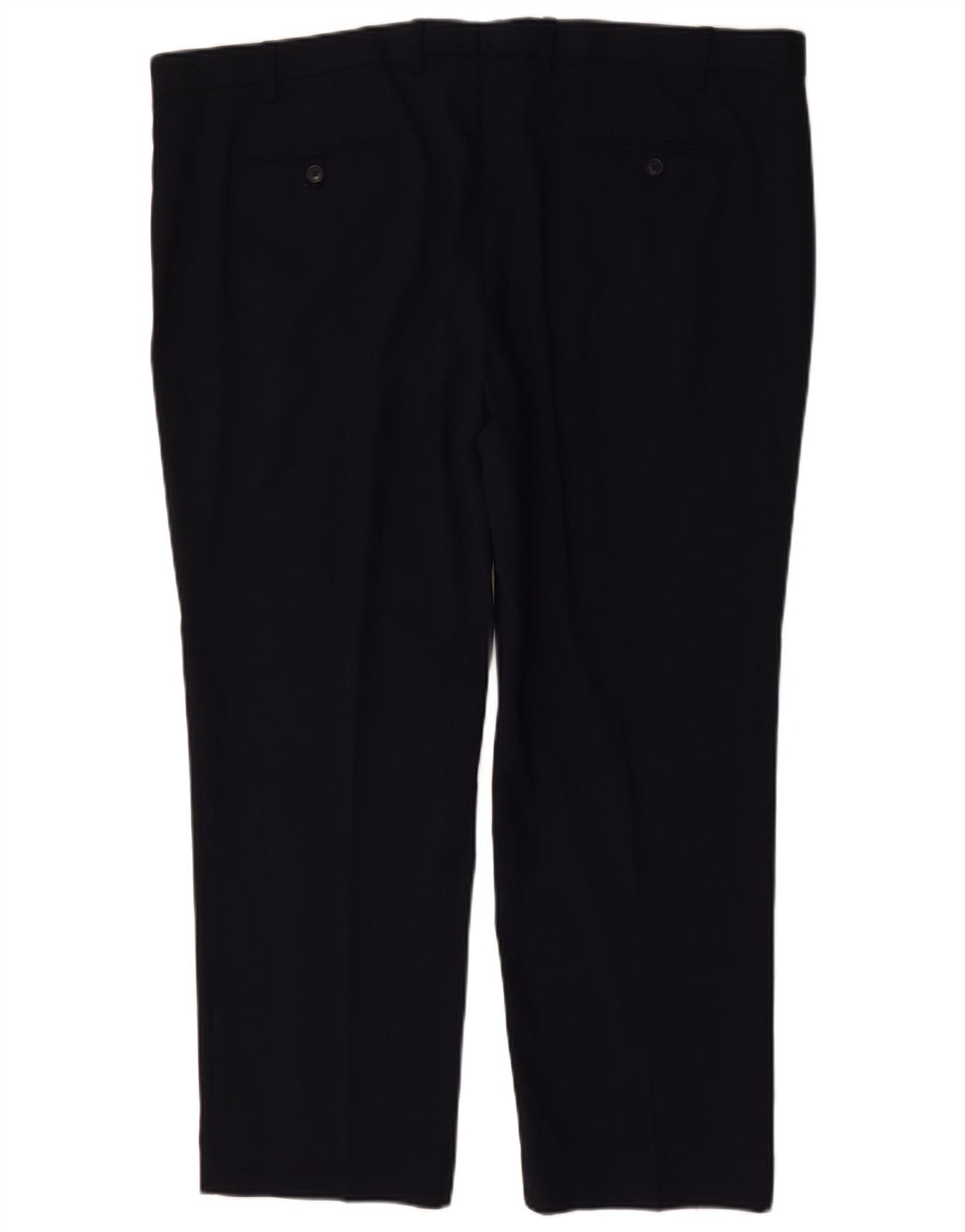 Pantaloni da abito corti da uomo Marks & Spencer vestibilità regolare W46 L29 Blu Navy