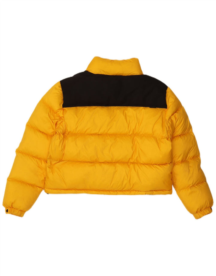 Giacca imbottita corta da donna Superdry UK 16 Large in nylon color block giallo