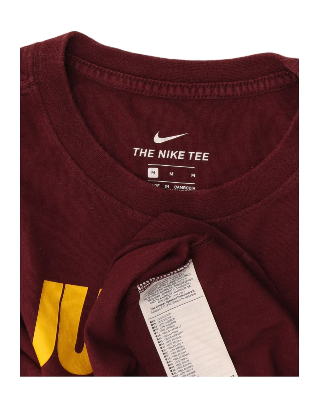 T-shirt grafica da uomo Nike Top in cotone bordeaux medio