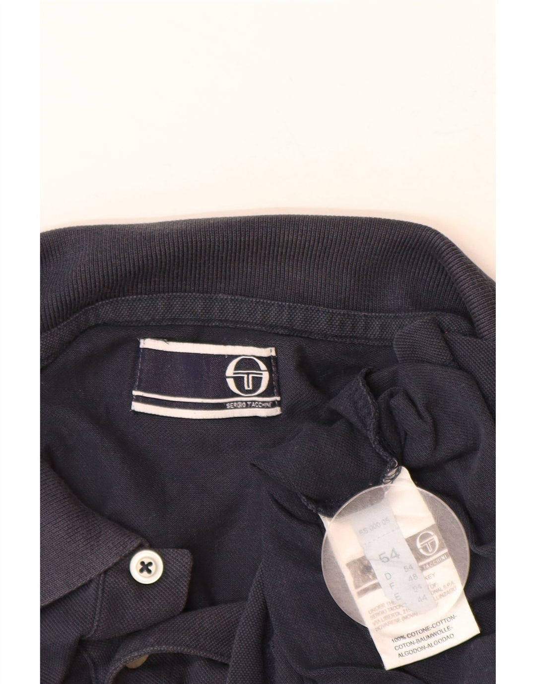 SERGIO TACCHINI Polo Uomo IT 54 XL Blu Navy Cotone