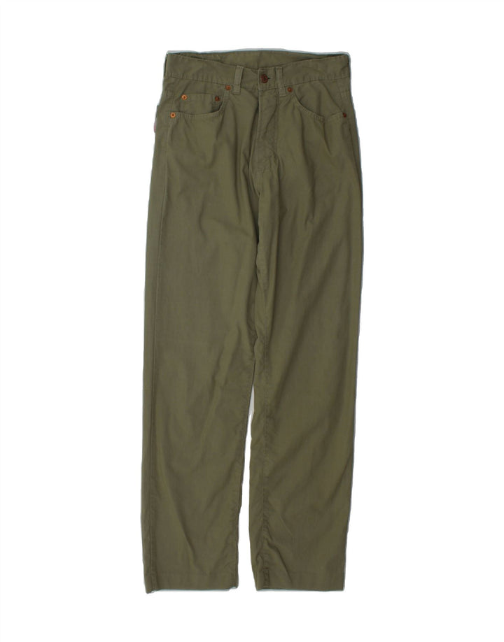CARRERA Womens High Waist Casual Trousers W29 L30 Khaki Cotton Vintage Carrera and Second-Hand Carrera from Messina Hembry 
