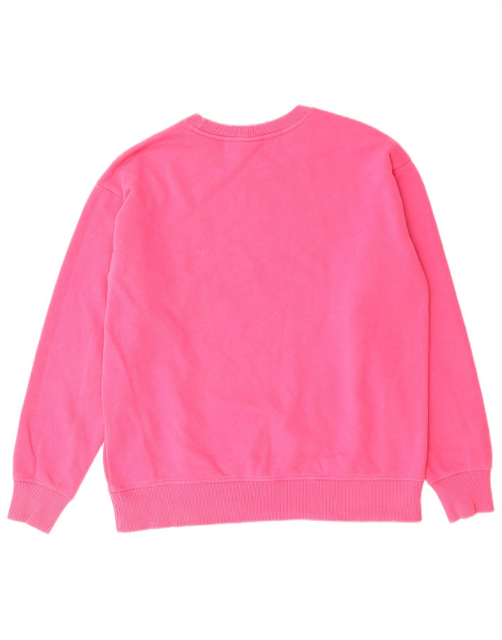 Felpa oversize da donna Champion, maglione UK 10, piccolo cotone rosa