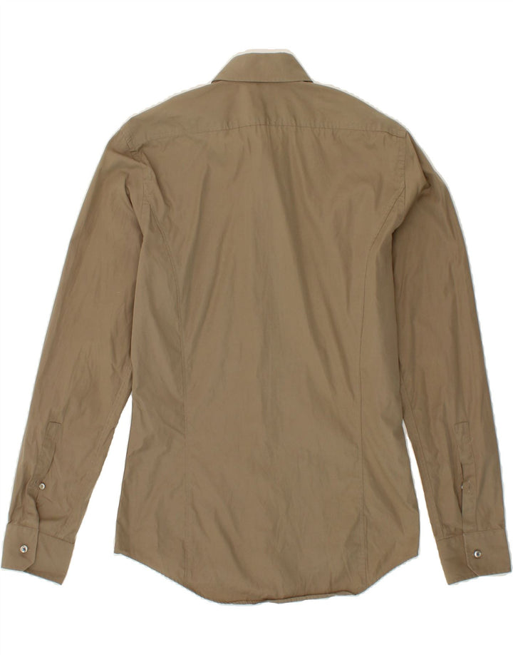 JOOP Mens Slim Fit Shirt Size 15 38 Medium Beige Cotton Vintage Joop and Second-Hand Joop from Messina Hembry 