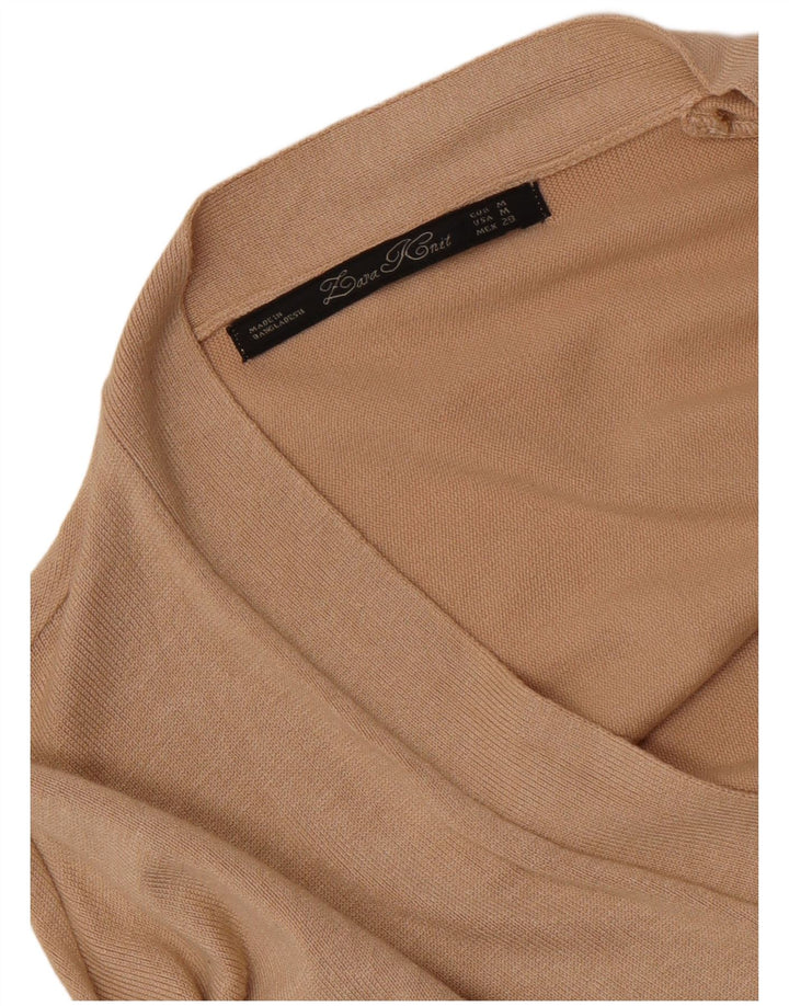 Maglione cardigan aperto oversize a pipistrello da donna Zara UK 14 Beige medio