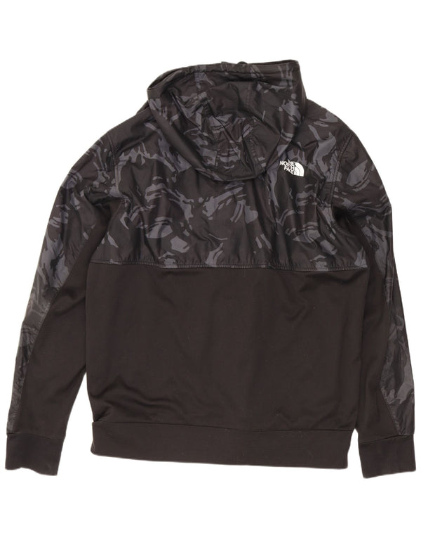Felpa con cappuccio con zip grafica da uomo The North Face grande mimetica nera