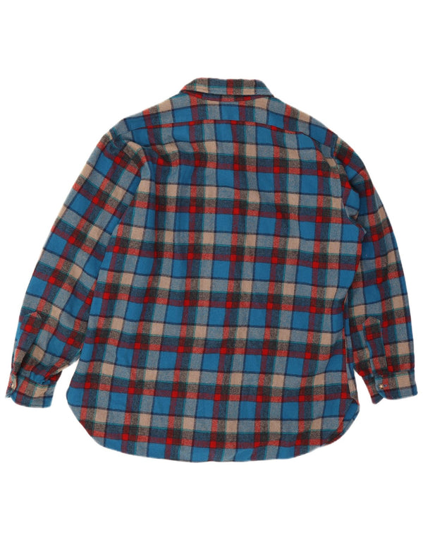 Pendleton Camicia da boscaiolo da uomo XL Lana vergine a quadri blu