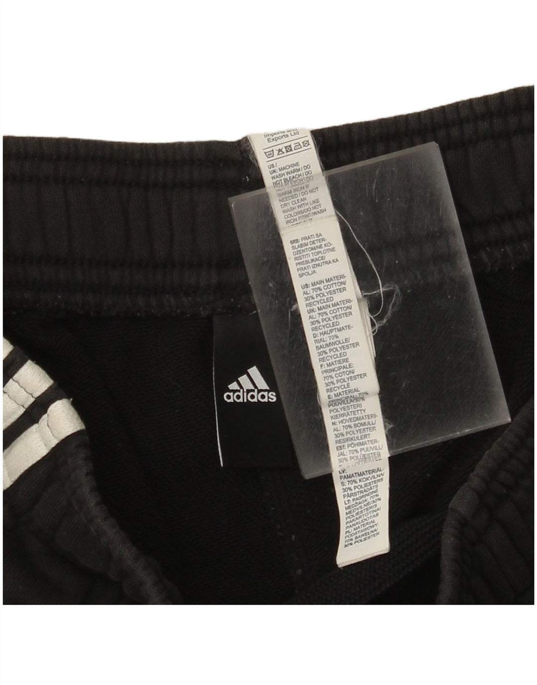 Pantaloni da tuta da uomo Adidas Large in cotone nero