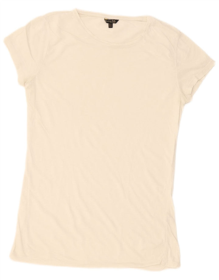 T-shirt da donna Massimo Dutti Top UK 10 piccola bianco sporco
