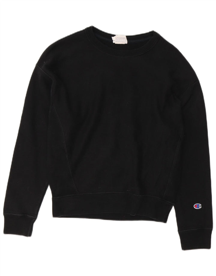 Felpa da donna CHAMPION Maglione UK 14 Cotone nero medio