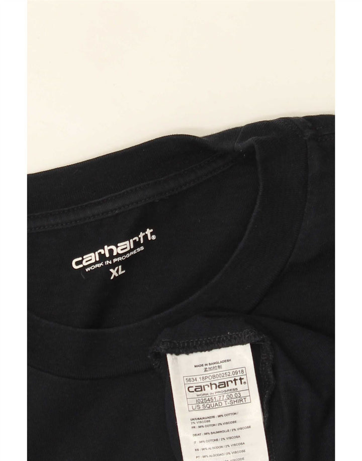 Top Carhartt da uomo a maniche lunghe XL in cotone blu navy