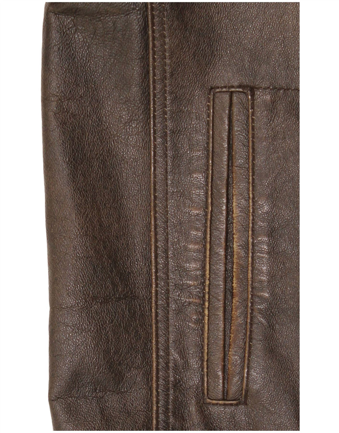 Giacca in pelle da uomo Route 66 UK 40 grande in pelle marrone