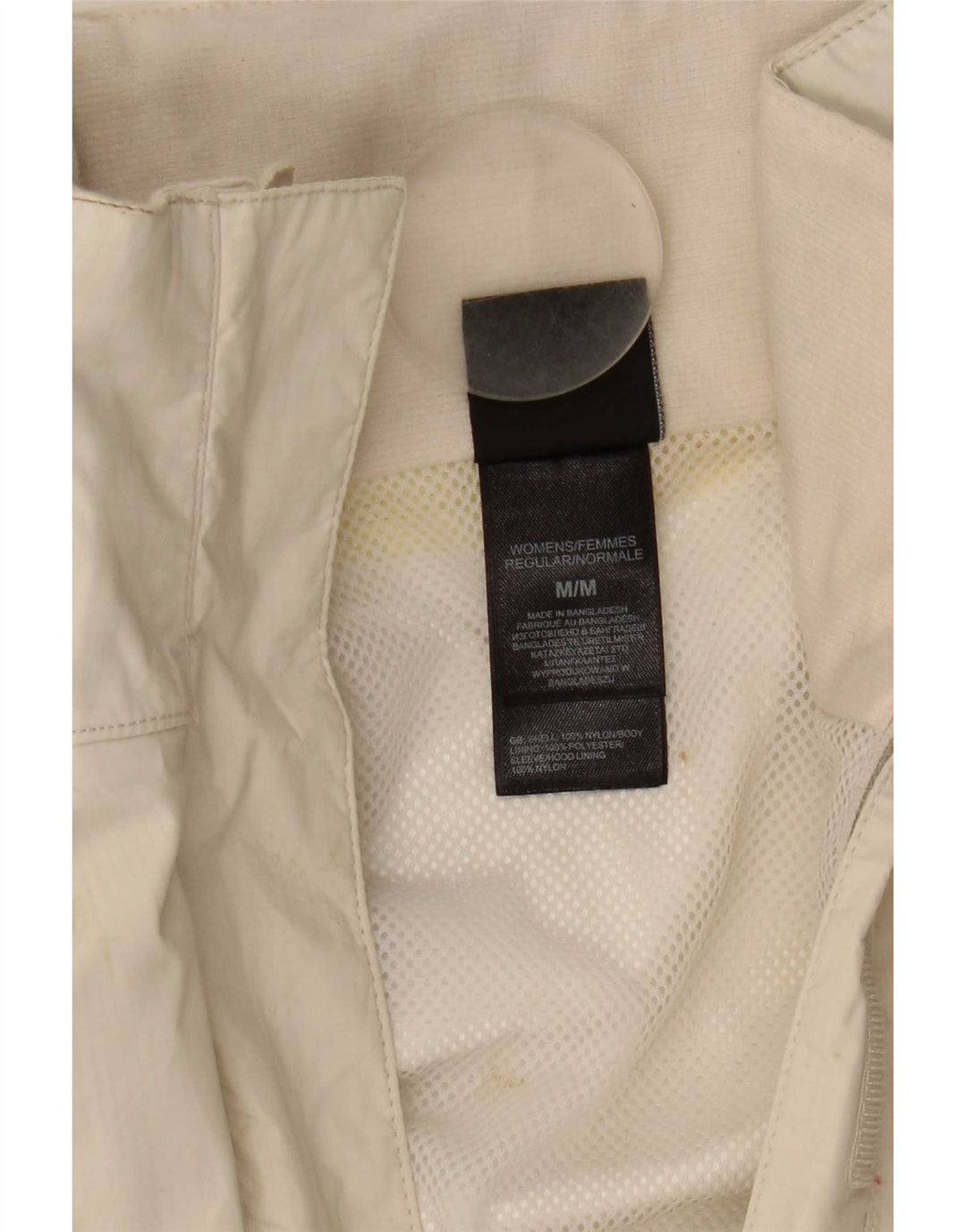Giacca antipioggia con cappuccio da donna The North Face UK 14 nylon bianco medio