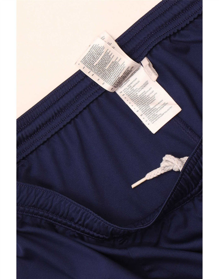 Pantaloncini sportivi Adidas Climalite da uomo di grandi dimensioni in poliestere color block blu navy