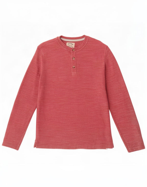 Fat Face Mens Top Long Sleeve Medium Red Flecked Cotton