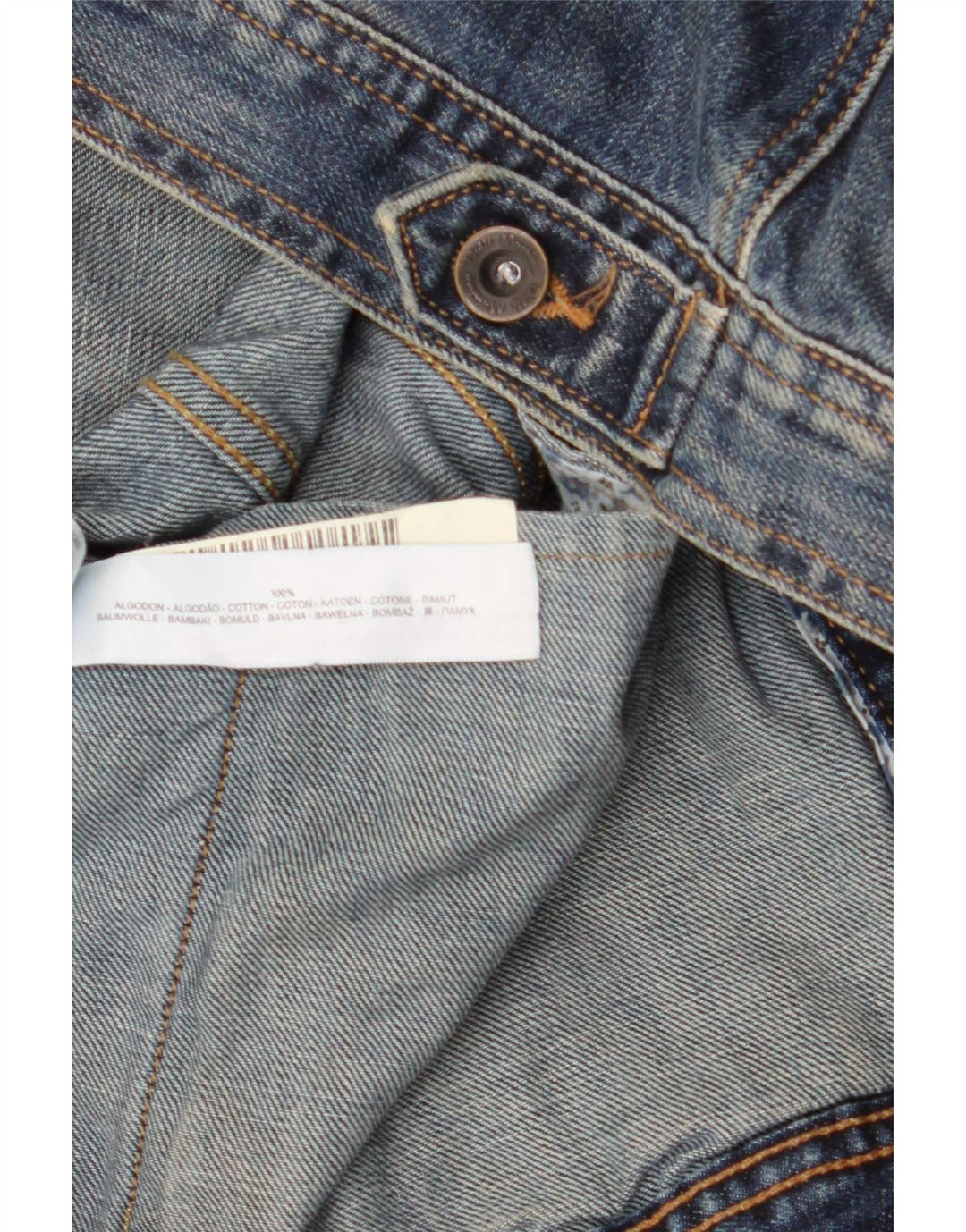 Giacca in denim da donna Massimo Dutti UK 14 grande cotone blu