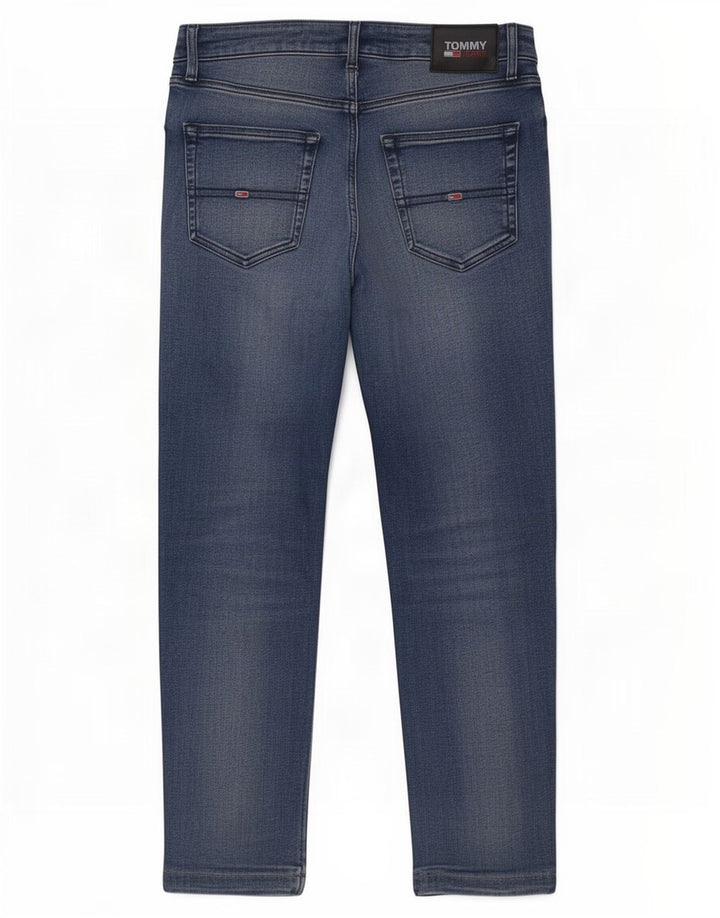 Jeans slim invecchiati da uomo Tommy Hilfiger W30 L28 Blu