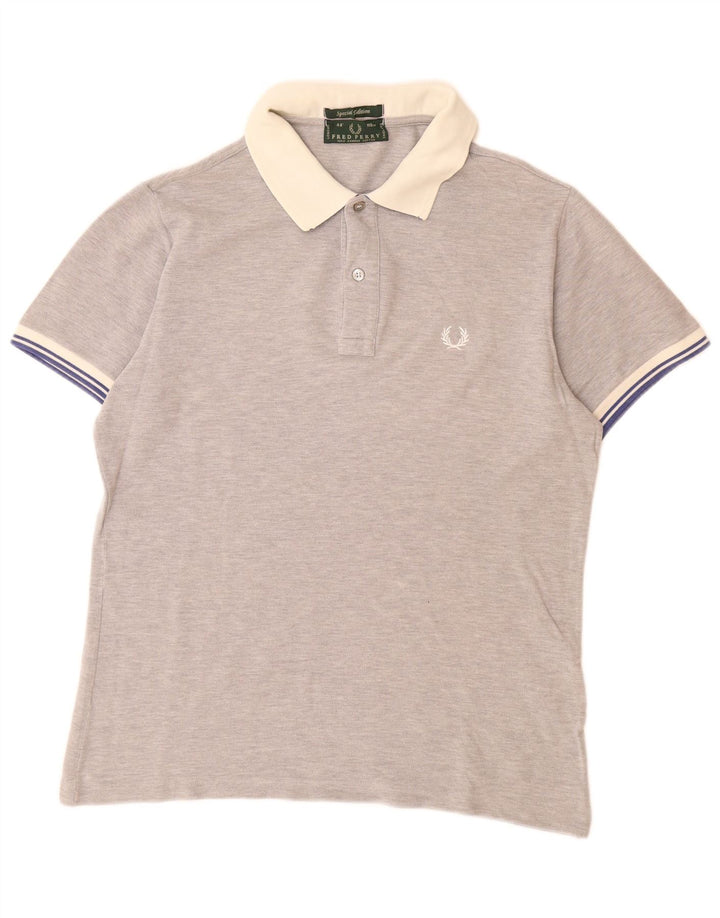Polo da uomo FRED PERRY in cotone grigio medio