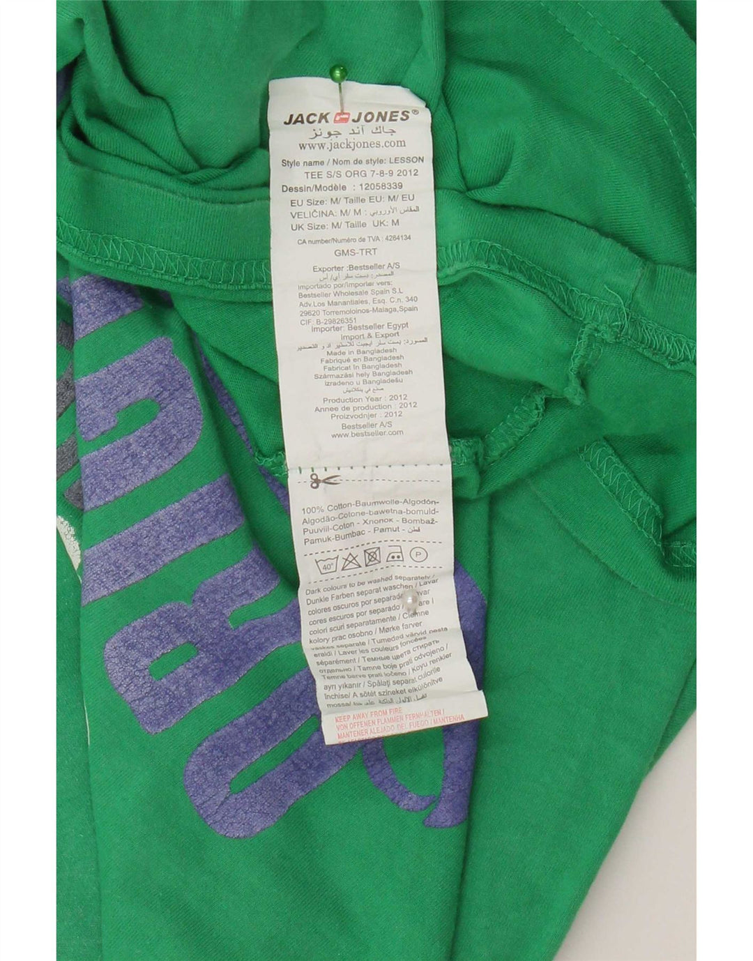 T-shirt grafica da uomo Jack & Jones Top in cotone verde medio