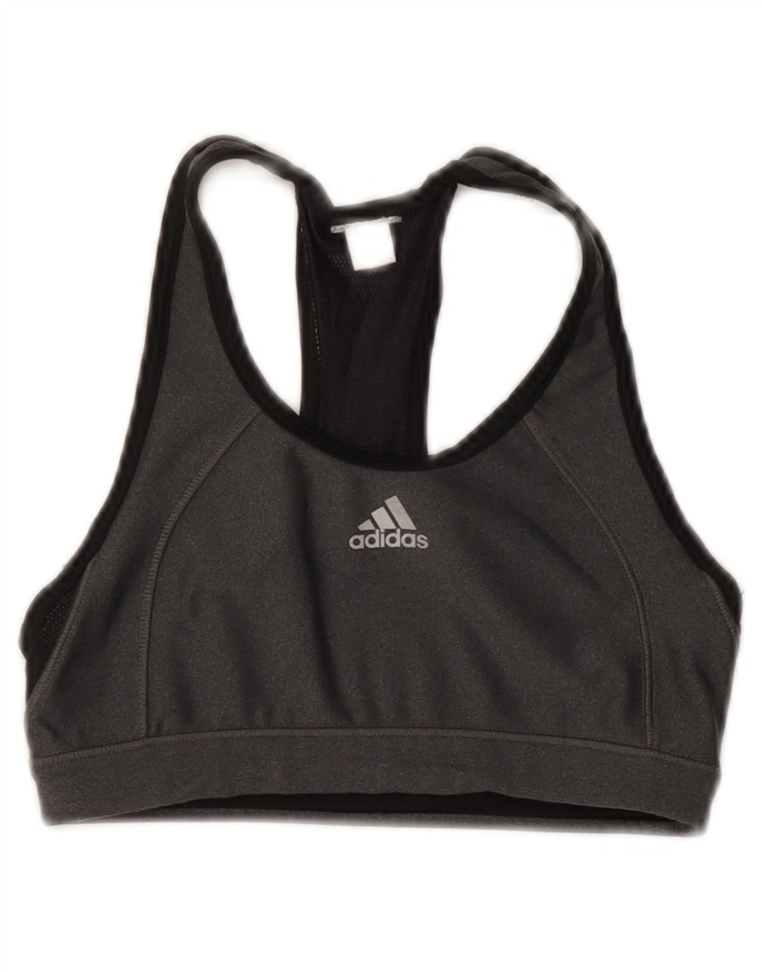 Canottiera grafica Adidas da donna con reggiseno sportivo piccolo grigio