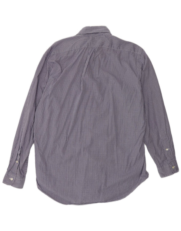 Polo Ralph Lauren Camicia Yarmouth da uomo taglia 15 1/2 media a quadretti blu navy