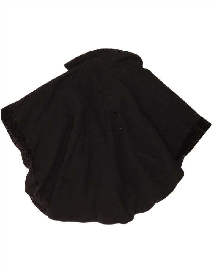 Cappotto a mantella oversize vintage da donna, taglia unica, nero