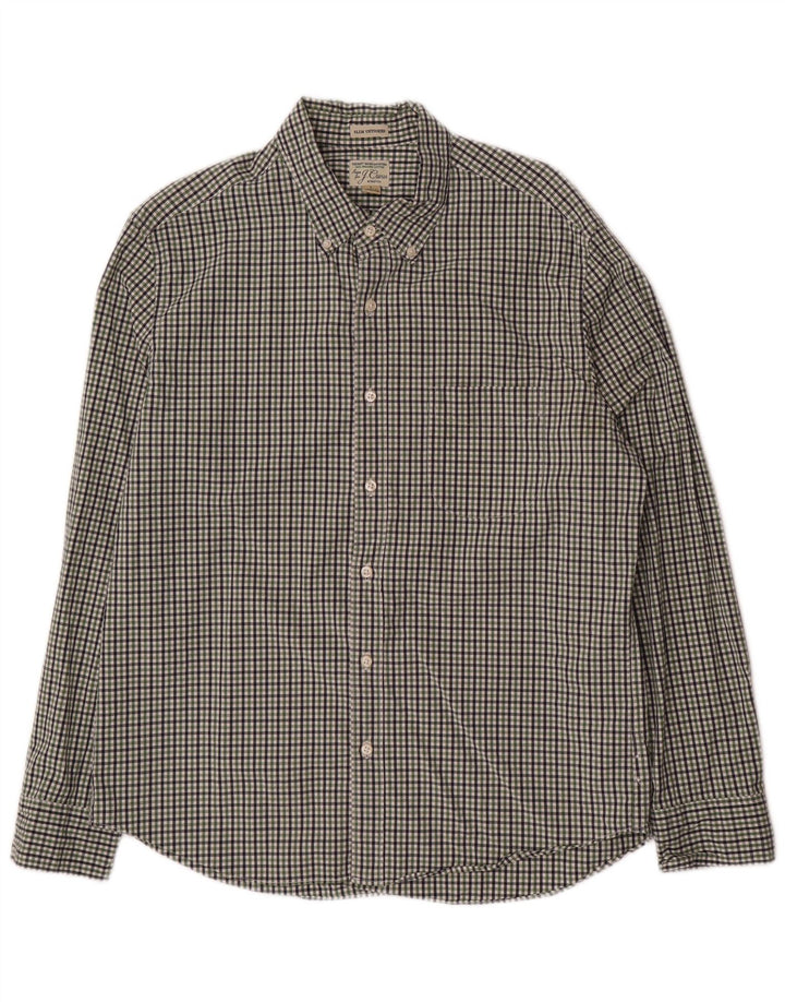 J. CREW Camicia slim da uomo grande in cotone a quadretti verde