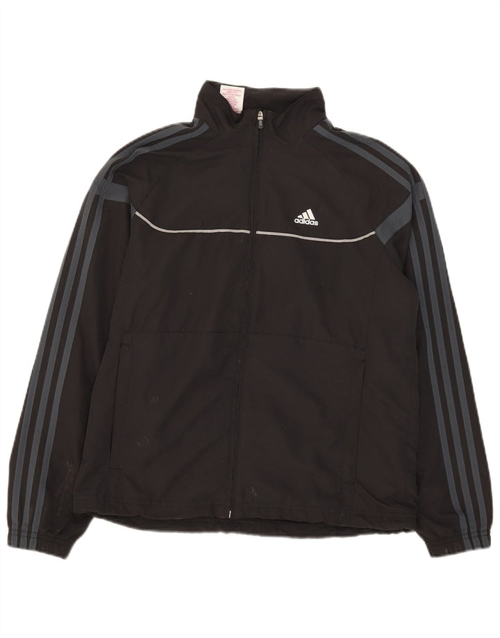 Giacca superiore della tuta Adidas Climalite da ragazzo 13-14 anni in poliestere grigio