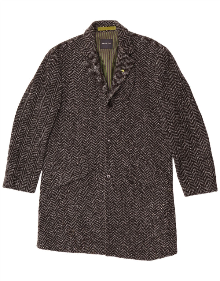 MARC O'POLO Cappotto Uomo IT 50 Large Grigio Lana Spinato