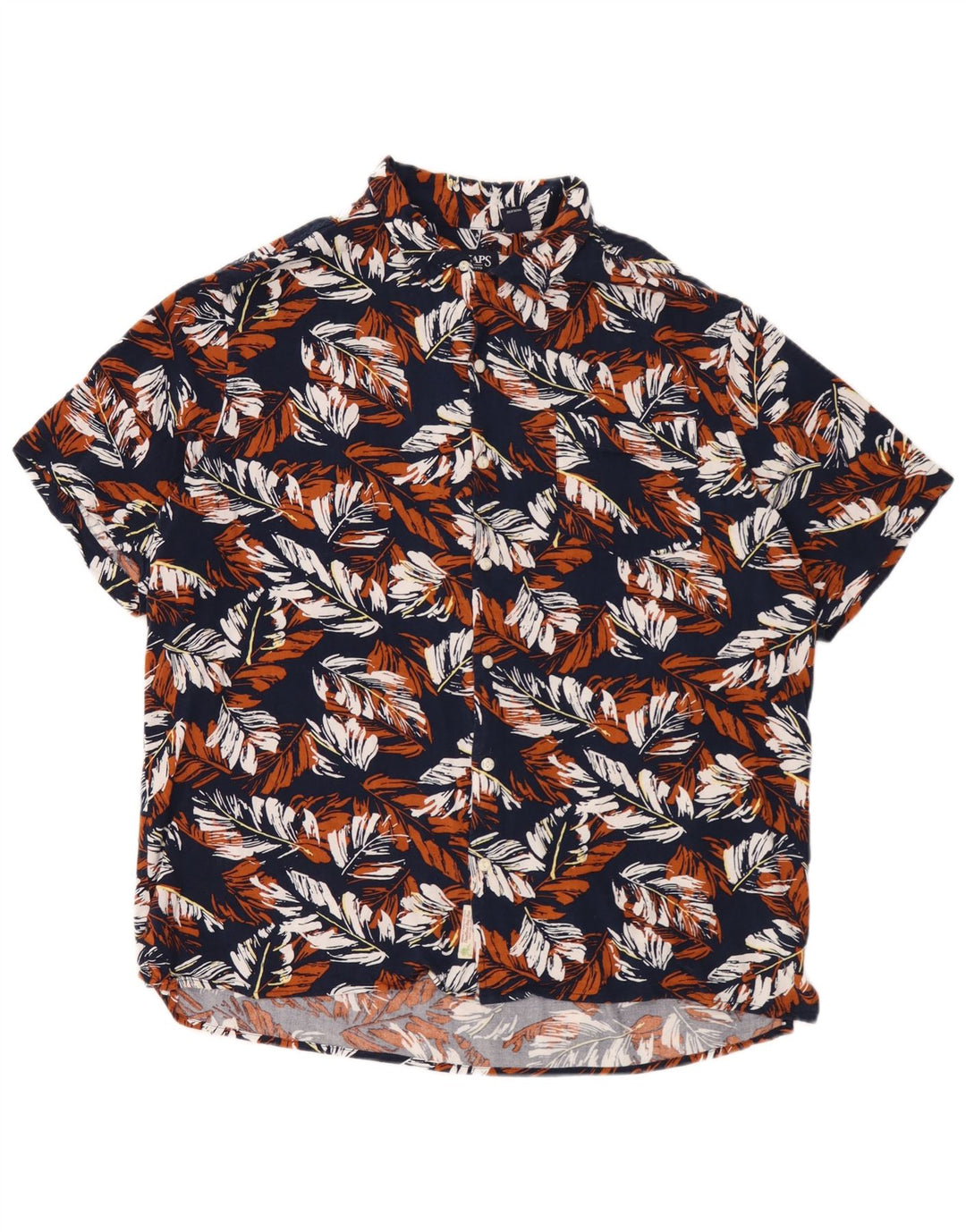 Camicia a maniche corte da uomo Chaps XL Rayon floreale blu